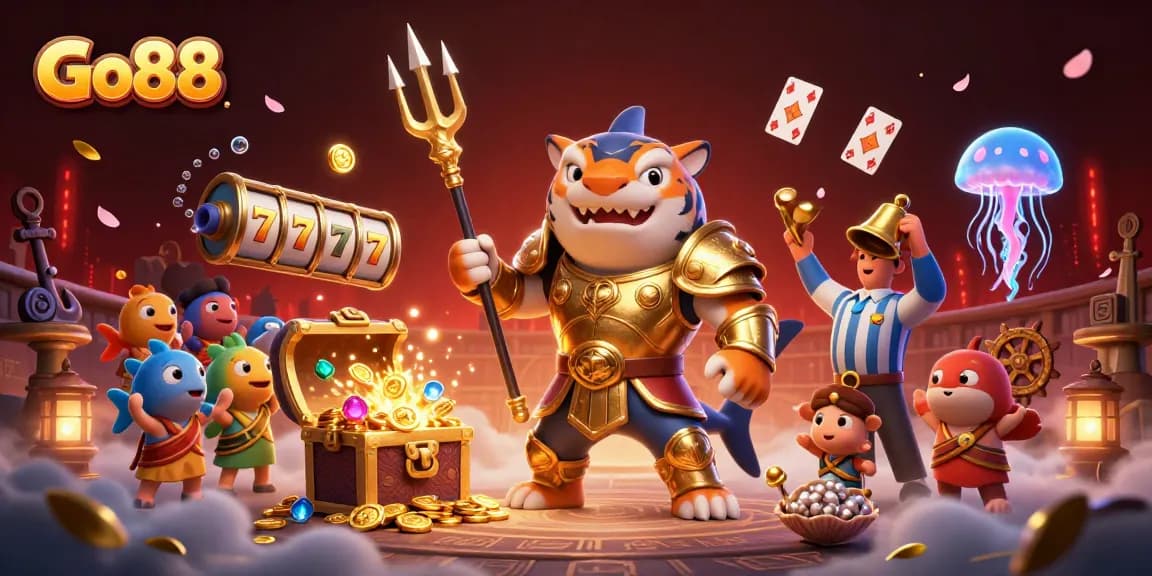 Play exciting games at Go88 while experiencing thrilling underwater adventures with vibrant animations.