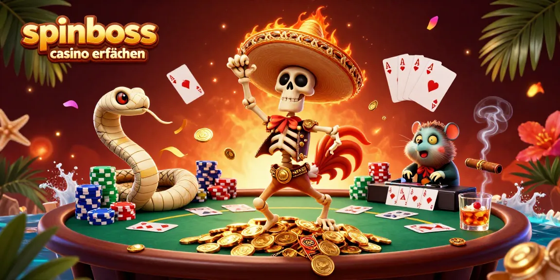 SpinBoss Casino Erfahrungen lebendig erleben mit tanzendem Mariachi und aufregenden Poker-Elementen.