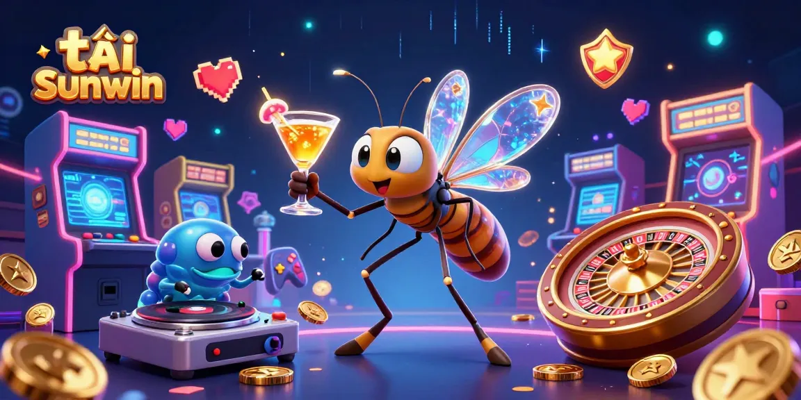 Experience excitement while playing tải sunwin at this vibrant 3D casino illustration full of dynamic game elements.