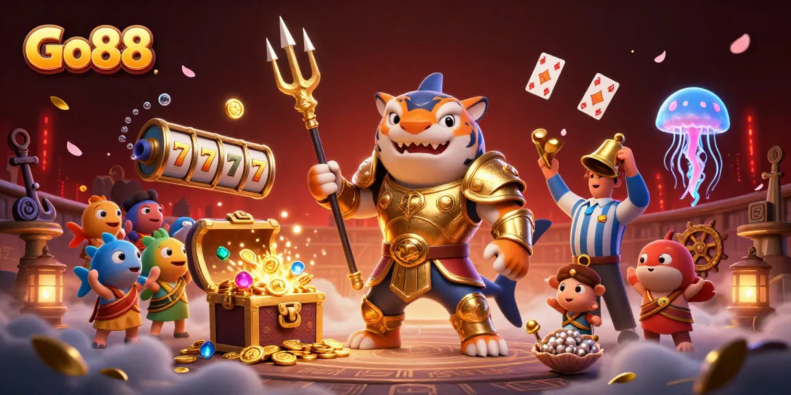 Play exciting games at Go88 while experiencing thrilling underwater adventures with vibrant animations.