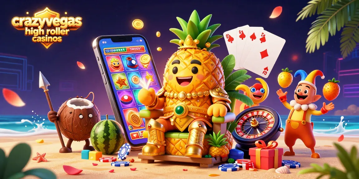 Experience the thrill of crazyvegas high roller casinos with vibrant 3D gaming elements and characters.